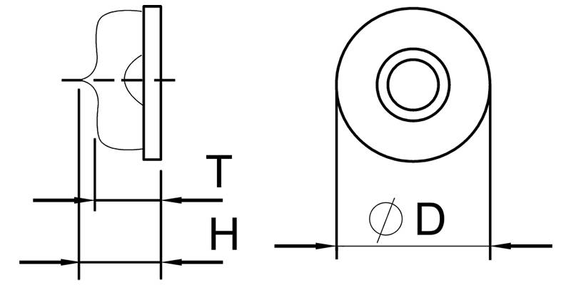 There is a schematic diagram of glass circular bubble level vials to show which are D, T and H.